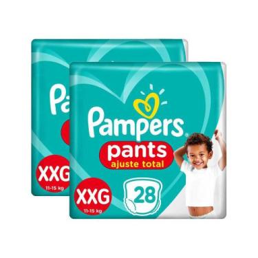 Imagem de Kit Fraldas Pampers Pants Ajuste Total Mega XXG 56 tiras