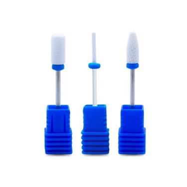 Imagem de Kit 3 Brocas de Cerâmica Gramatura Média Unhas Gel Fibra - Arte Seduçã