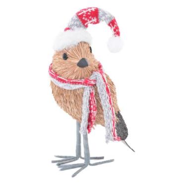 Imagem de Enfeite passaro decor natalino hat and scarf 1pc 14x8x30cm - Wincy