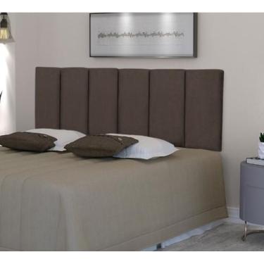 Imagem de Cabeceira Estofada Cama Box Solteiro 140 cm Dubai - Magazine L, Marrom