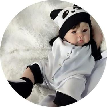 Imagem de Bebe Reborn Menino Realista Enxoval Panda - Mundo Azul e Rosa