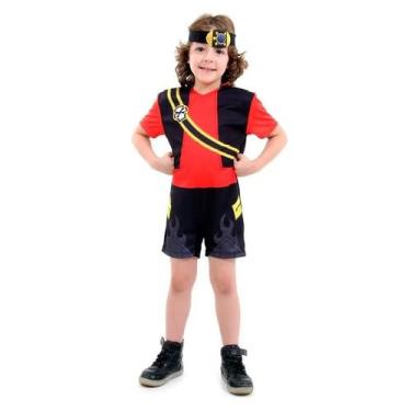 Imagem de Fantasia Zak Storm Infantil Pirata Com Tapa Olho - Sulamericana, G 9 -