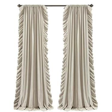 Imagem de Lush Decor Conjunto de painéis de cortinas de janela Wheat Reyna para sala de estar, sala de jantar, quarto (par), 241 cm x 137 cm, 241 cm x 137 cm