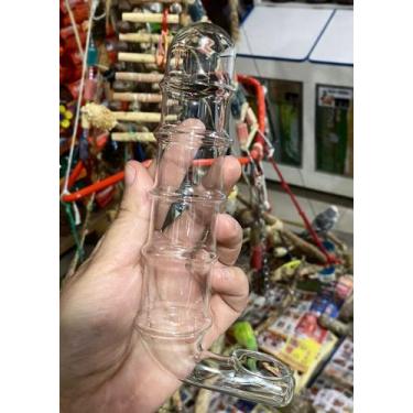 Imagem de Bebedouro De Vidro Reforçado Luxo Argola Para Calopsitas - Dal acessór