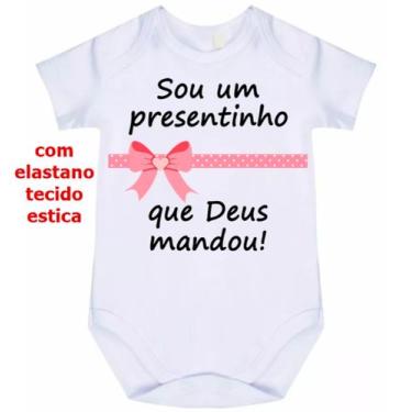 Imagem de body bebê sou o presentinho que Deus mandou cód 1076 - nick aloha, Bra