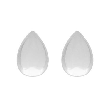 Imagem de Brinco Argola Click Gota Lisa Banhado a Prata 925 - Papillon Semi Jóia