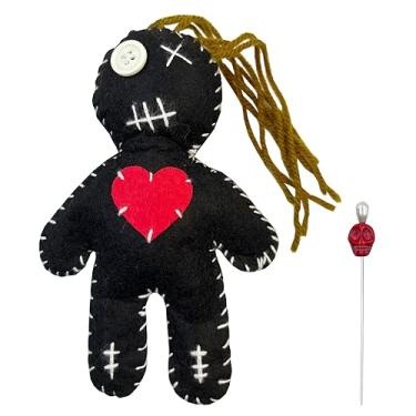 Imagem de 6.2“ Handmade Empath Protection Poppet Voodoo Doll, Halloween Decor, Witch Wicca Pagan Altar (Sparkling Ginger Hair)