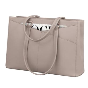Imagem de Bolsa feminina para notebook LOVEVOOK, bolsa de mão para notebook de 15,6 polegadas, bolsa grande para trabalho