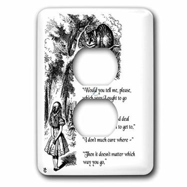 Imagem de 3dRose Lsp_193784_6 Which Way Ought I Go From Here Chesire Cat Alice no País das Maravilhas