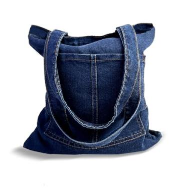 Imagem de HoPliGhe Bolsa jeans, Azul escuro, Medium