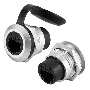 Imagem de PENGLIN Conector de montagem em painel RJ45 CAT6, acoplador de passagem LAN Ethernet CAT6, soquete de anteparo de rede fêmea para fêmea