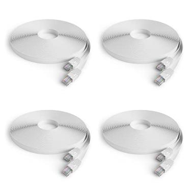 Imagem de Amcrest Cat5e Cabo 100FT Cabo Ethernet Cabo de Rede de Alta Velocidade Para Câmeras de Segurança Poe, TV inteligente, PS4, Xbox, Interruptor Nintendo, Roteador, Laptop, Computador, Casa, 4 Pacote (4Pack-Cat5ecable100)