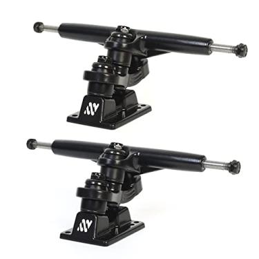 Imagem de ANTWHEEL Sidewinder II Longboard/skateboard/surf skate preto caminhões rei duplo 17,78 cm cabide 24,7 cm eixo (conjunto de 2) ferragens grátis (17,8 cm cabide 24,7 cm eixo)