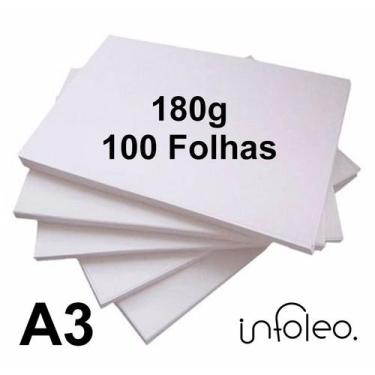 Imagem de Papel Offset A3 180g Branco - 100 Folhas - Chambril
