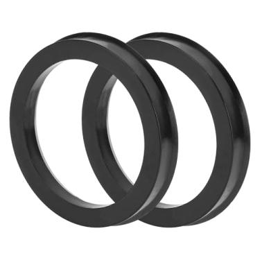 Imagem de TUCKBOLD Anéis centralizados no cubo da roda do carro rodas duráveis eixo central amortecedor Hubrings preto 2 peças OD 78,1 mm para ID 60,1 mm plástico