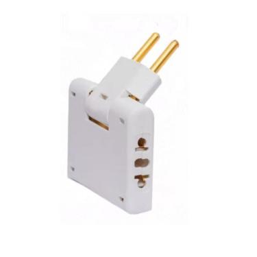 Imagem de Adaptador Tomada Benjamin Dobrável Articulável NBR1045 - PLUGS E TOMAD