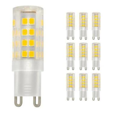 Imagem de Lâmpada G9 7W Halopim Lustre Arandelas Branco Quente Kit 10 unidades -