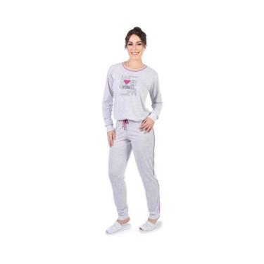 Imagem de Pijama Cia do Corpo 5196 Feminino College, GG, Pink