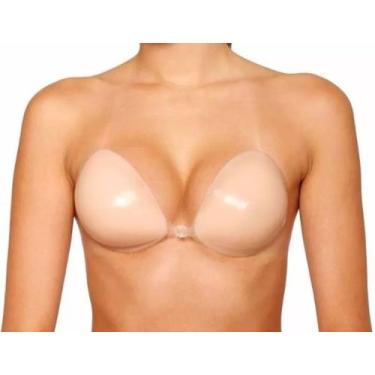 Imagem de Sutiã Auto Adesivo Bojo de Silicone Unbra Creme Nude Tamanho C 44 46  