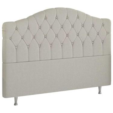 Imagem de Cabeceira Box Queen Roma em Linho - Perfan Móveis, Linho Cinza Claro