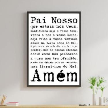 Imagem de Quadro Decorativo Oração Pai Nosso 45x34cm - Quadros On-line, A3 (45 x