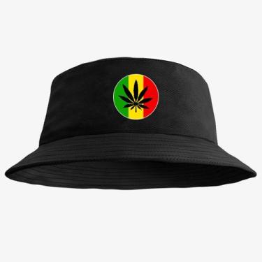 Imagem de Chapéu Bucket Hat Estampado Reggae - MP Moda Masculina, Único, Preto