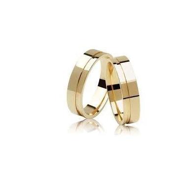 Imagem de Alianças 6 mm Casal Par Casamento Ouro 18 Kilates Noivado Casal Maciça