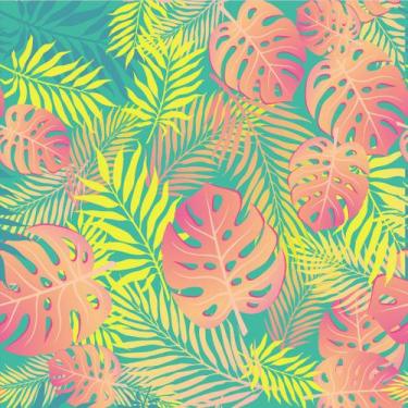 Imagem de Papel De Parede Temático Samambaia Cores Do Verão - 2,5x0,5m - DEKAL D