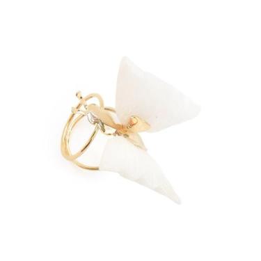 Imagem de Porta Guardanapo Borboleta Pedra Calcita Branco - Charm Decor Stones