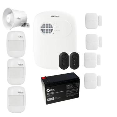 Imagem de Kit Alarme Intelbras Residencial Comercial 7 Sensores 24 Net Via App
