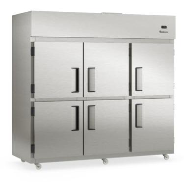 Imagem de Refrigerador Comercial GRCR-6P TI Gelopar - 6 Portas 2181L Aço Revestido com Película Tipo Inox Temperatura 0° a +7°C 220V