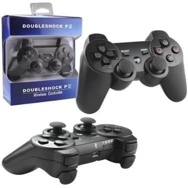Imagem de Genérico CONTROLE PS3 DOUBLESHOCK P3 S/FIO USB 12 BOTÕES DUAL SHOCK BATERIA RECARGÁVEL