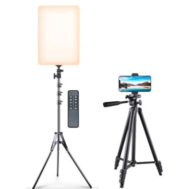 Imagem de Ring Light Profissional Iluminador 23x43cm + Tripé para Celular e Maquina Fotográfica 1,3m