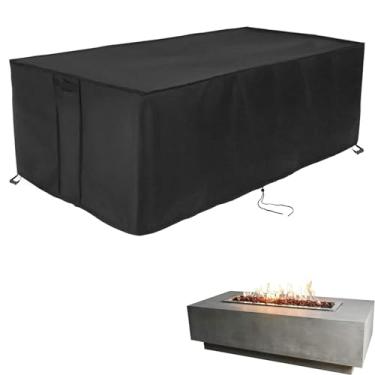 Imagem de Youlvy Tampa Retangular Para Fogueira De Fogo, 56 Tamanhos, Cobertura De Mesa Para Fogueira A Gás Propano, Cobertura De Mesa Para Fogueira À Prova D'Água Ao Ar Livre - 56 X 27 X 15 Polegadas