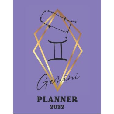 Imagem de Gemini Planner 2022; Zodiac Daily Planner 2022 / Celestial Journal and Planner 8.5 x 11 inch: 2022 Planners Calendars Organizers Datebooks. Appointment Books Agendas