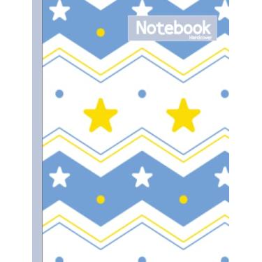 Imagem de Hardcover Notebook: Composition Notebook for Professionals and Students, Teachers and Writers - Star Lining Sparkle Sky Zig Zag (Hardcover) Pattern - ... x 11 - College Ruled 100 Pages - 50 Sheets