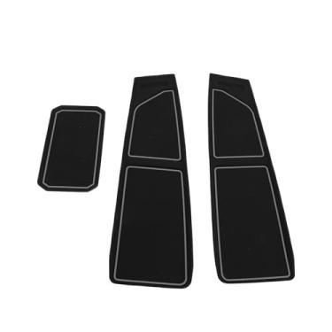 Imagem de 3 Pçs Traço Capa Bandeja de Silicone Carro Anti Deslizamento Painel Esteira Compartimentos Esteira para Bronco 2021-2024 (Cinza)