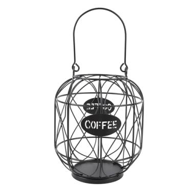 Imagem de Organizador de Cápsulas de café, Cesta de Armazenamento de Cápsulas de café, Suporte para Cápsulas de café Com Base Ponderada e Design de Alça, Tipo Gaiola de Ferro, para Bancada