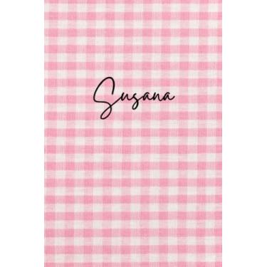 Imagem de Personalized Pink Susana Notebook: Pink Texture Notebook - Pink Pattern Notepad - Girls Notebook - Lined Journal - Susana Diary