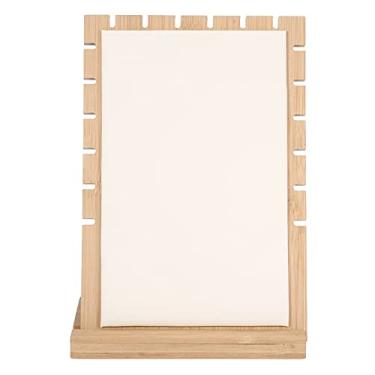 Imagem de Colar de Madeira Lisa Pulseira Organizador Expositor Rack, Scratchpreventing Jóias Titular para Exibição da Loja (Branco)