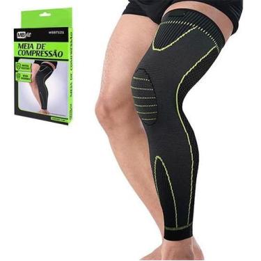 Imagem de Meia Joelheira Articulada Compressão Ortopedica Elastica Fit - Mb fit