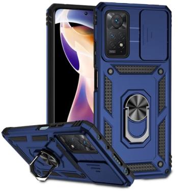 Imagem de Tothedu Capa para Redmi Note 11 Pro+ 5G/Redmi Note 11 Pro Plus 5G com capa deslizante para câmera, anel giratório de 360° integrado com suporte magnético à prova de choque para Xiaomi Redmi Note 11