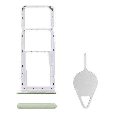 Imagem de BESJMYT Substituição para bandeja de cartão SIM Samsung Galaxy A05 (versão SIM único) Adaptador de suporte de slot de bandeja de cartão verde claro com ejetor de agulha para A05 SM-A055F
