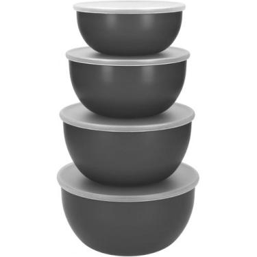 Imagem de Conjunto kitchenaid de 4 tigelas de preparação multiuso cinza kqg176os