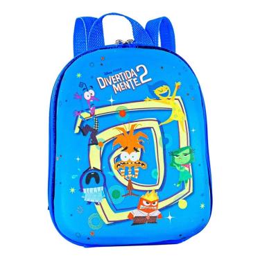 Imagem de Mochila Infantil Escolar Divertida Mente Azul 3862CX24 - Diplomata