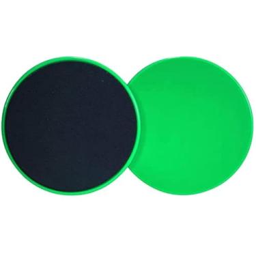 Imagem de Deslizantes para exercícios de núcleo dupla face para uso em carpete ou pisos de madeira, perfeitos para exercícios abdominais, academia, equipamento para viagem, casa, 2 peças (verde)