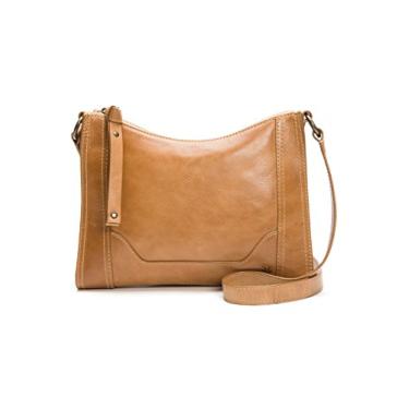 Imagem de Frye Bolsa tiracolo Melissa com zíper, bolsa elegante com alça ajustável e bolsos, Bege, One Size