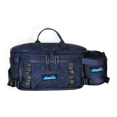 Imagem de KAVU Bolsa de cinto unissex para adultos, pochete com refrigerador de bebidas destacável, azul marinho, tamanho único, Parte superior azul-marinho, One Size, Pochete com bolsa de cinto com