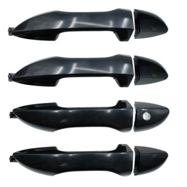 Imagem de DUZFOREI 4 peças 6921202902 puxador de porta lateral, substituição para Toyota Corolla 2014 2015 2016 2017 2018 2019, substitui 6921102902 6921702947 6921802904, preto liso
