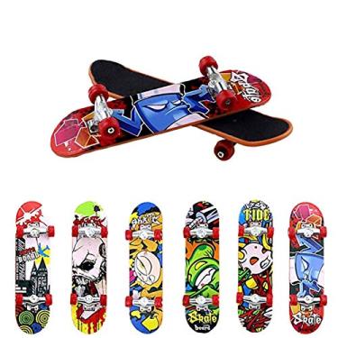 Imagem de Skate de 6 dedos, skate de dedo de liga, brinquedo infantil requintado e inovador skate , brinquedo de enchimento de bolsa infantil (cor aleatória)